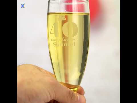 Personalised champagne glass