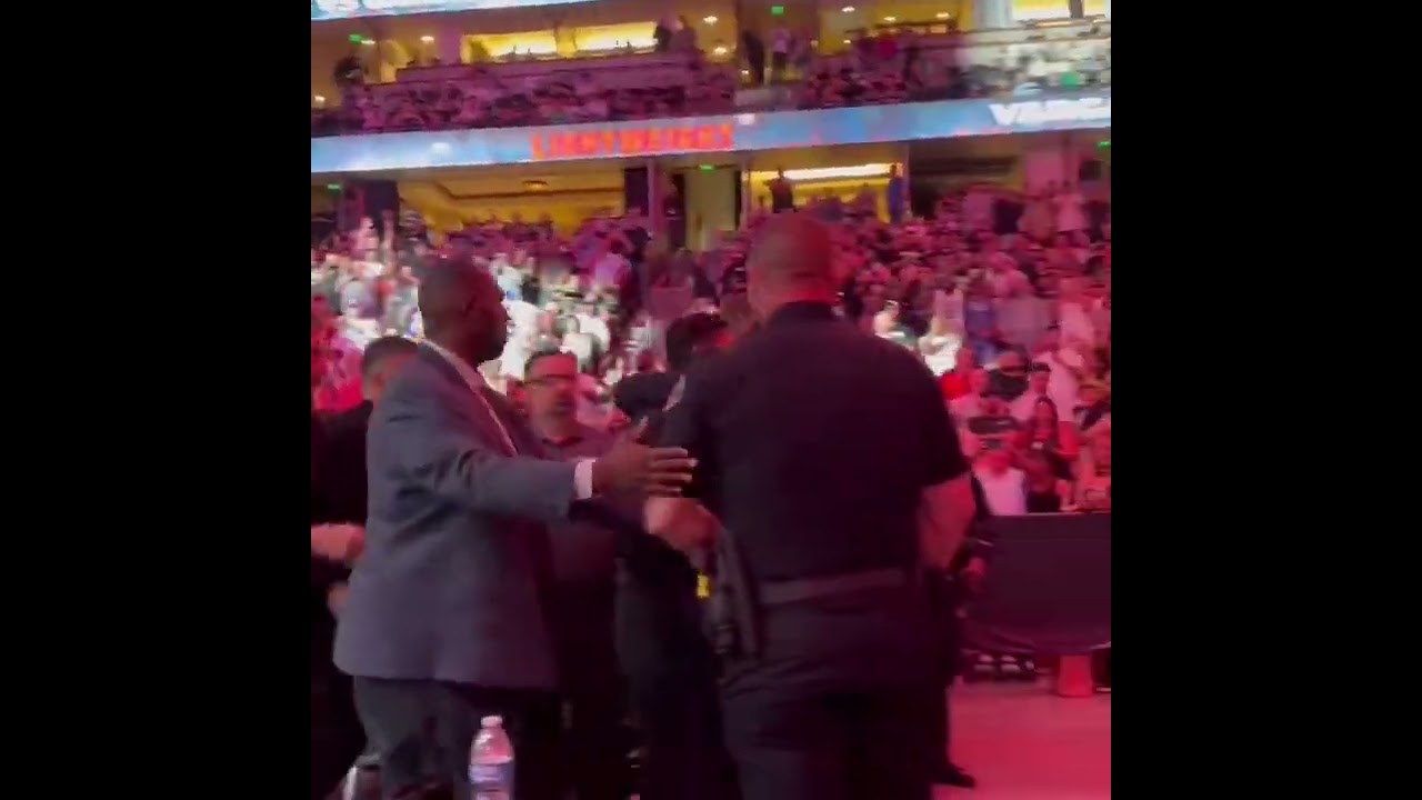 Ryan Garcia was escorted out of the arena after his brother Sean’s loss