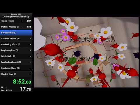 Pikmin 251 - Challenge Mode All Levels 2p (with JackDraz) 1:27:45