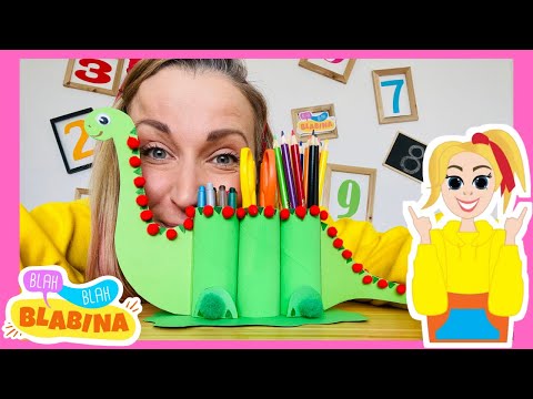 DIY Dinosaur Craft| Dinosaur Easy Craft step by step  | Learn animals with Blabina