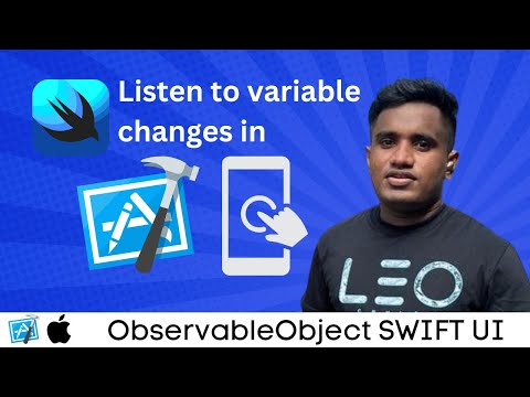 ObservableObject and ObservedObject SwiftUI Tutorial | controlling variable in a class and notify