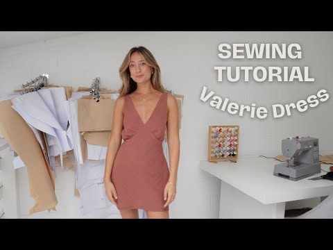 Valerie Dress Sewing Tutorial - Beginner friendly - step by step follow along with sewing pattern