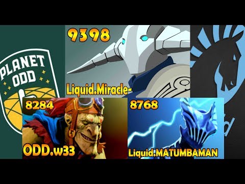 Liquid.matumbaman vs Liquid.miracle & odd.W33 | DOTA 2 ranked match