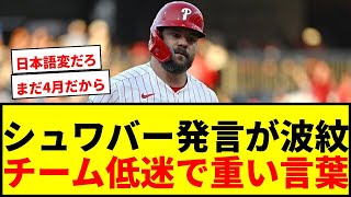 【衝撃】大谷翔平を制したフィリーズ主砲シュワバー「変化は避けられない」発言が波紋！チーム低迷で重い言葉