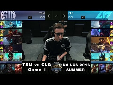 TSM vs CLG Game 1 - NA LCS Summer 2016 Week 1 Day 1 - Team Solomid vs Counter Logic Gaming
