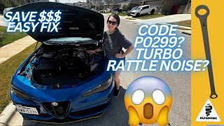 Easy Fix to Common Problem (Alfa Romeo Giulia / Stelvio 2.0T Turbo Wastegate Arm Replacement P0299)