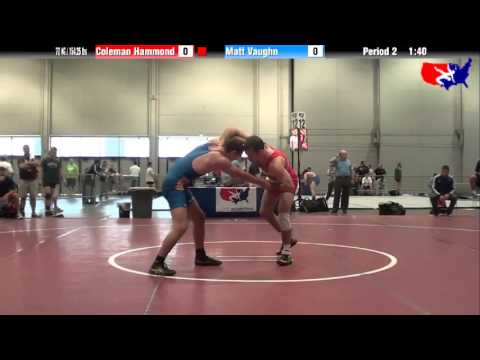 Coleman Hammond vs. Matt Vaughn at 2013 Junior Nationals - FILA - FS