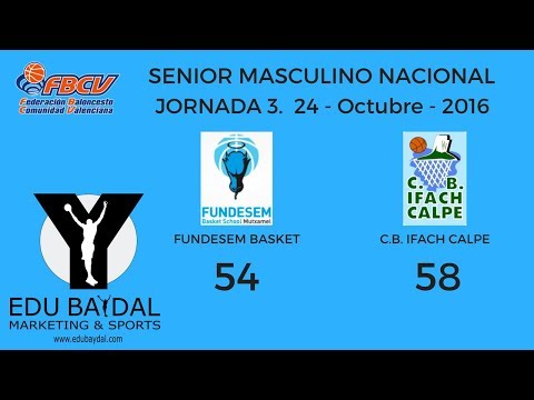 FUNDESEM BASKET SCHOOL INNOVA MUTXAMEL - CLUB BALONCESTO IFACH CALPE. JORNADA 3