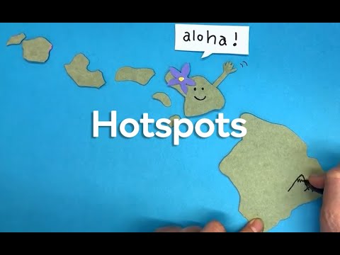 What are hot spots and how do the volcanoes formed differ from those formed elsewhere?