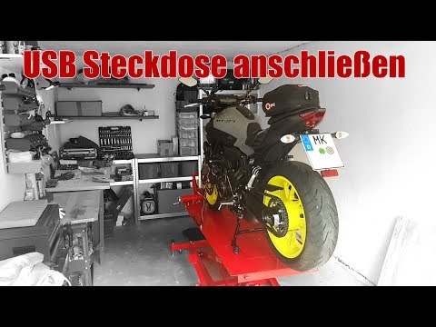 USB Steckdose | Hauptständer | Yamaha MT07 | Garagenvlog #16