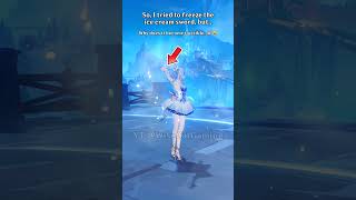 I tried to freeze the ice cream sword, but this happened🤔 #genshinimpact #shorts
