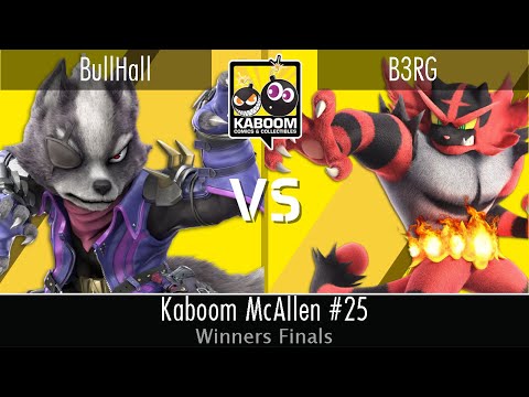 BullHall (Wolf) vs B3RG (Incineroar, Mii Brawler) - Winners Finals - Kaboom McAllen #25