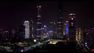 GuangDong province . . . GuangZhou 广州 night drone flight