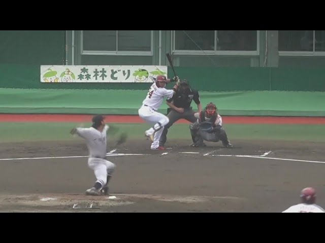【ファーム】イーグルス・黒川史陽 レフト前へ先制のタイムリーヒットを放つ!!  2024年5月16日 東北楽天ゴールデンイーグルス 対 読売ジャイアンツ