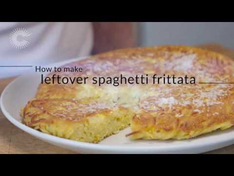 How to make leftover spaghetti frittata
