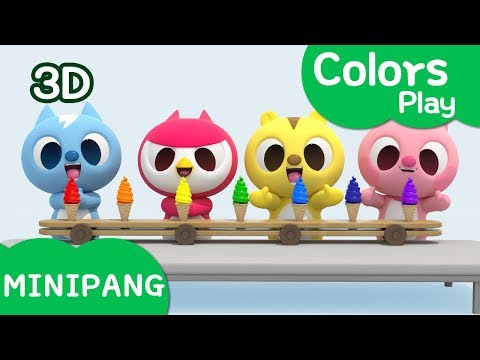 Color play with Miniforce | Color ice cream | Eating icecream | Mini-Pang TV Kids Play