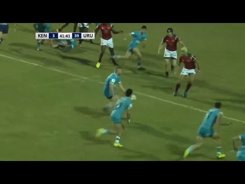Uruguay score magic kick through try