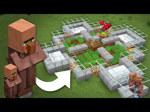 ✔️ FARM de VILLAGERS FÁCIL em 10 MINUTOS (ALDEÃO INFINITO) - MINECRAFT JAVA & BEDROCK