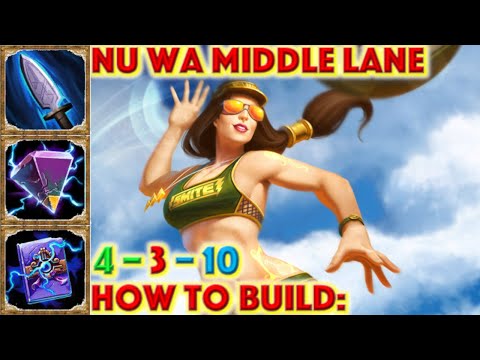 SMITE: HOW TO BUILD NU WA - Nu Wa Mid Build + Gameplay (Smite Season 7 Conquest)
