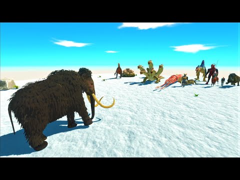 Woolly mammoth vs mini boss animal revolt battle simulator