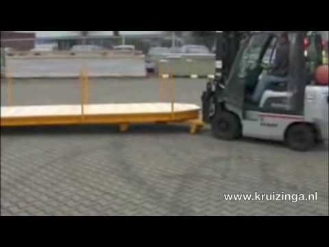 Transport trolley forklift truck tender system stable profile frame construction