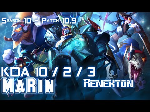 MaRin RENEKTON vs GAREN Top - Patch 10.9 KR Ranked