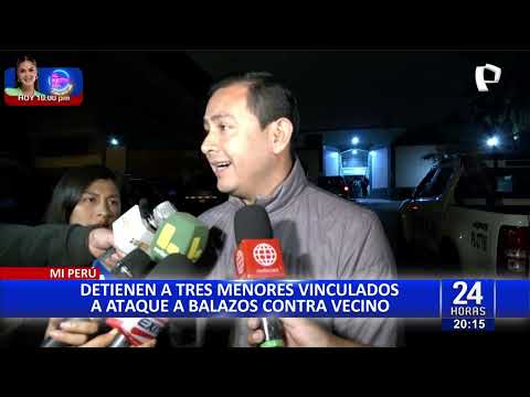 Mi Perú: detienen a tres menores de edad acusados de disparar contra joven