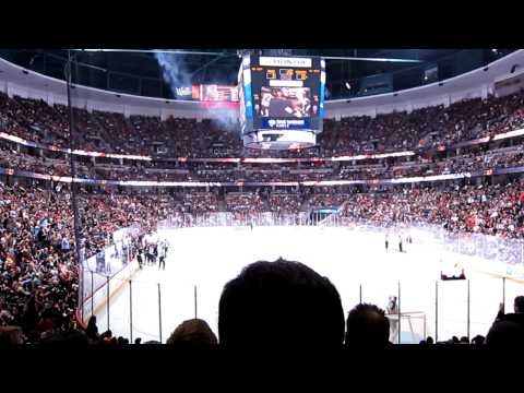 Anaheim Ducks crowd go crazy after Saku Koivu scores against Pittsburgh Penguins