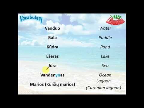 Lithuanian Vocabulary - Sea, islands, lakes and rivers