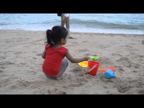 Dhriti playing in ecp beach