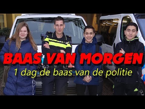 BAAS VAN MORGEN. 3 Bazen zijn voor 1 dag de baas van de POLITIE