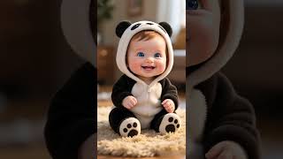 Download lagu Cute Baby in Panda Costume! Adorable Expressions 😍 mp3