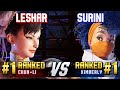 SF6 ▰ LESHAR (#1 Ranked Chun-Li) vs SURINI (#1 Ranked Kimberly) ▰ High Level Gameplay