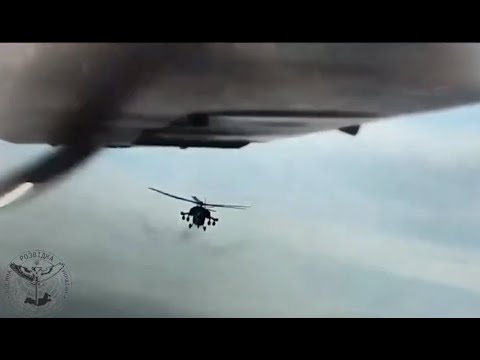 Ukrainsk drönare fintar bort rysk attackhelikopter