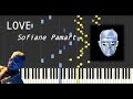 LOVE -  Sofiane Pamart (Synthesia Tutorial | Piano sheet)