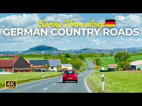 4K Fahrttour durch Deutschland – Unterwegs in Fulda auf idyllischen Landstraßen 2024