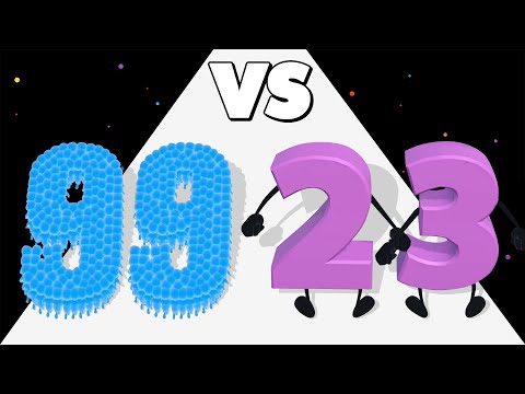 SCALE NUMBER RUNNER /vs CROWD NUMBER 3D ∞ ASMR Gameplay Android iOS • Number Master Math Games
