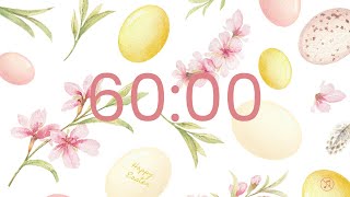 60 Minutes Easter Countdown Timer - 1 hour | No music | Focus | Study | Power Hour