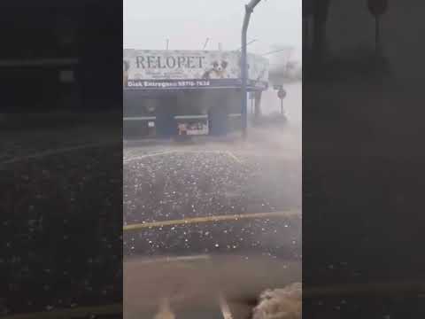 Em Palmeira D'Oeste também teve forte chuva de granizo