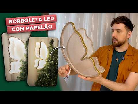 🦋 HOW TO MAKE LED BUTTERFLY | DIY Christmas Lighted Butterfly for R$ 79 | Diy Led Butterfly