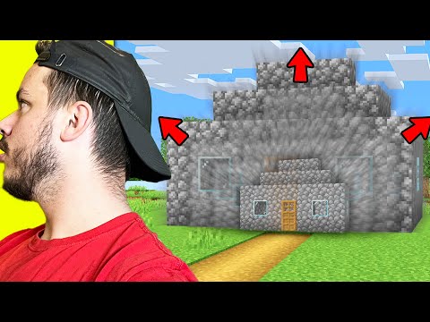 Growing My Friends Minecraft House Everytime He Turns Around