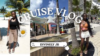 CRUISE TRAVEL VLOG🏝️|| 4 days to the Bahamas (MSC Seashore) | grwm, beach, dinner, exploring, etc