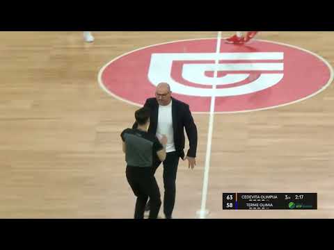 Coach LOST HIS MIND! Zvezdan Mitrovic from Cedevita Olimpija goes into court directly to referee!