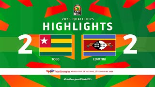 Éliminatoires de la CAN – Côte d’ivoire 2023 | Groupe B : Togo 2-2 Eswatini