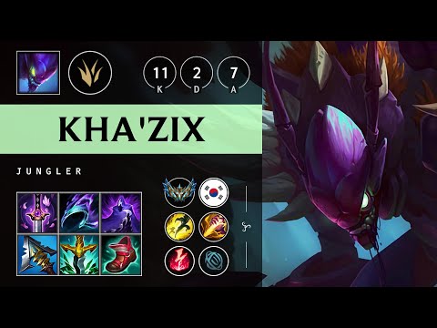 Kha'Zix Jungle vs Nidalee: Godlike - KR Challenger Patch 14.24
