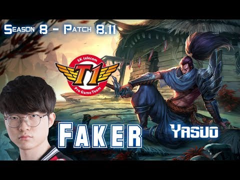 SKT T1 Faker YASUO vs IRELIA Mid - Patch 8.11 KR Ranked