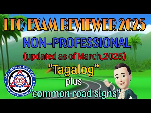 LTO EXAM REVIEWER 2025 FOR NON-PROFESSIONAL (TAGALOG)