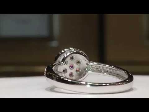 1.50 Carat Rainbow Sapphire Ring in 925 Sterling Silver