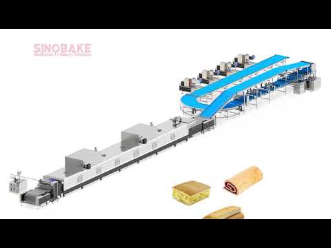 , title : 'Watch: How an Automatic Cake Production Line Works - From Mixing to Packaging'