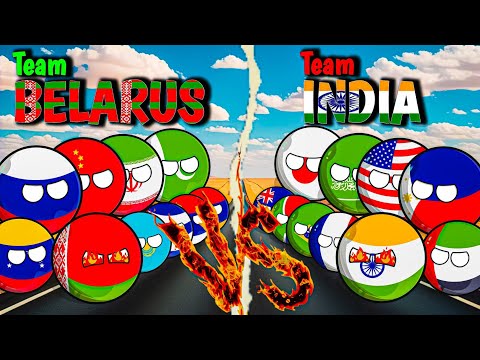 Countries that support India 🇮🇳 and Countries that support Belarus 🇧🇾 | #countryballs #geography